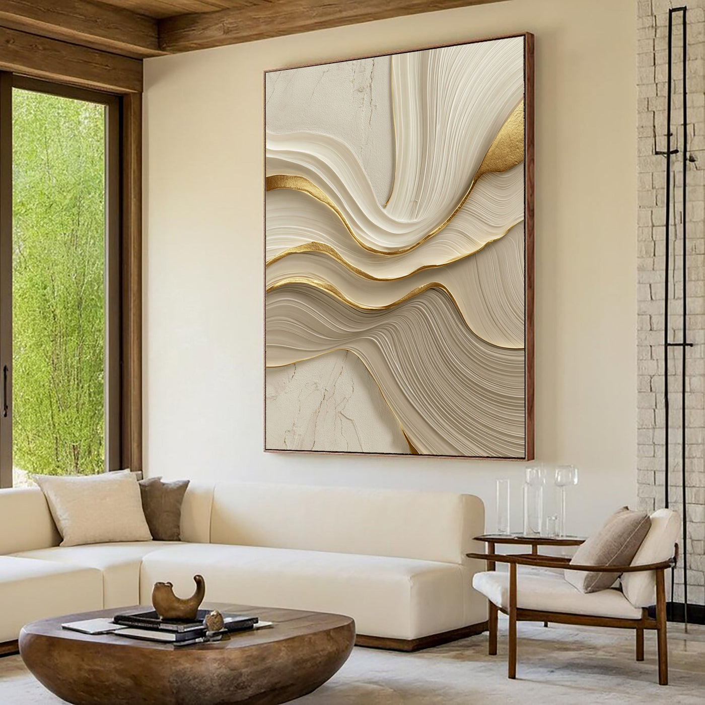 Textured Wave Opulence | Gilded Flow