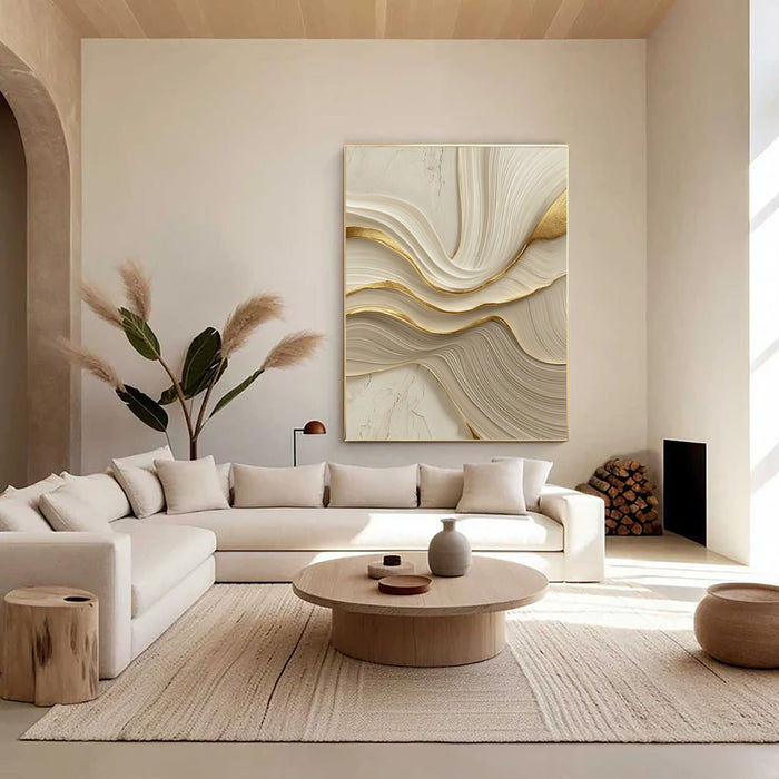 Textured Wave Opulence | Gilded Flow