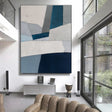 Textured Geometric Blocks | Teal Gray