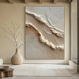 Organic Textured Flow | Beige White
