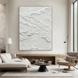 Textured White Terrain | Minimalist Art