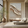 Organic Textured Flow | Beige White
