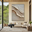 Organic Textured Flow | Beige White