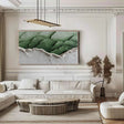 Organic Green Texture | White Sand