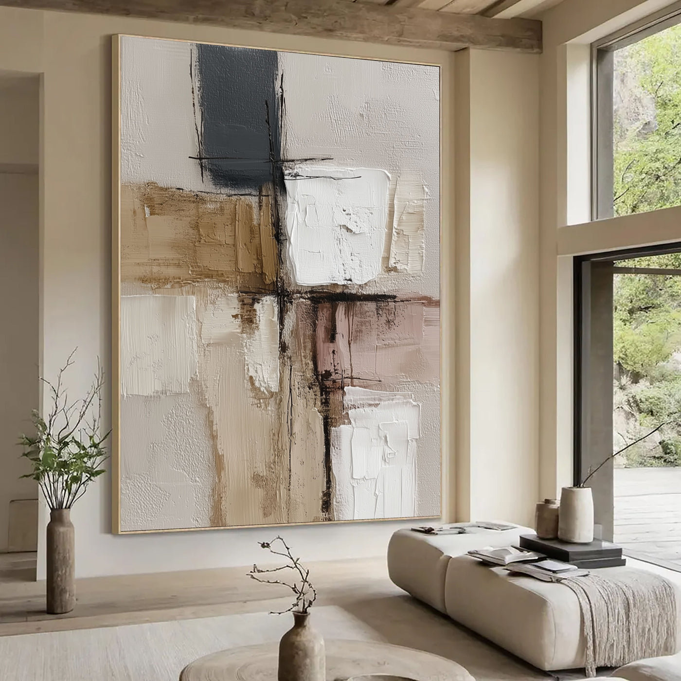 Modern Abstract Balance | Earth Tones