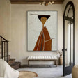 Textured Figure Silhouette | Terracotta Ivory