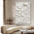 Textured Ivory Opulence | Creamy Swirl