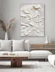 Textured Ivory Opulence | Creamy Swirl