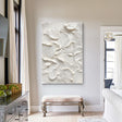 Textured Ivory Opulence | Creamy Swirl