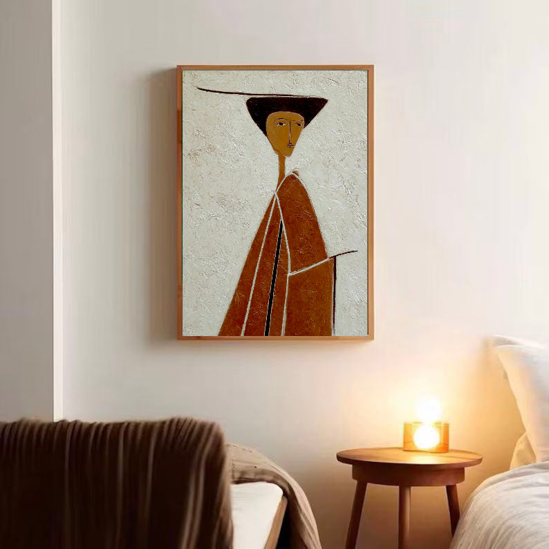 Textured Figure Silhouette | Terracotta Ivory
