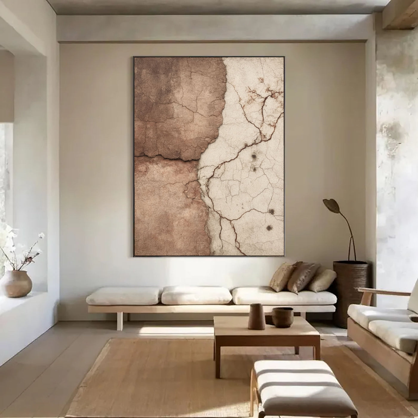 Textured Crackle Sophistication | Earthy Tones