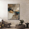 Textured Gilded Shores | Teal Ivory