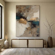 Textured Gilded Shores | Teal Ivory