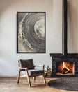Textured Spiral Opulence | Monochrome Whorl