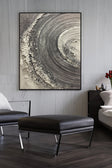 Textured Spiral Opulence | Monochrome Whorl