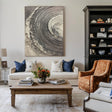 Textured Spiral Opulence | Monochrome Whorl