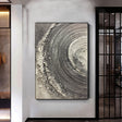 Textured Spiral Opulence | Monochrome Whorl