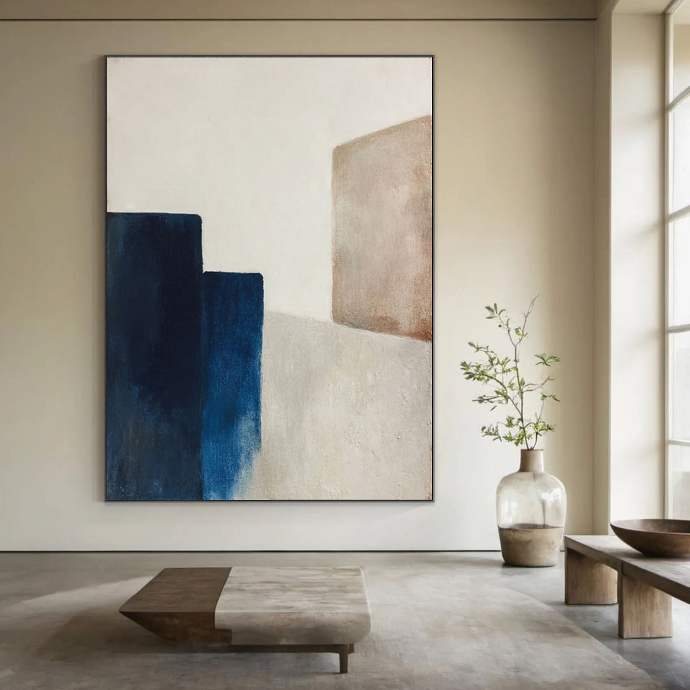 Serene Geometric Forms | Deep Blue