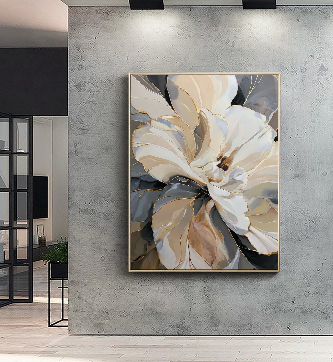 Textured Floral Luxury | Gold Accent
