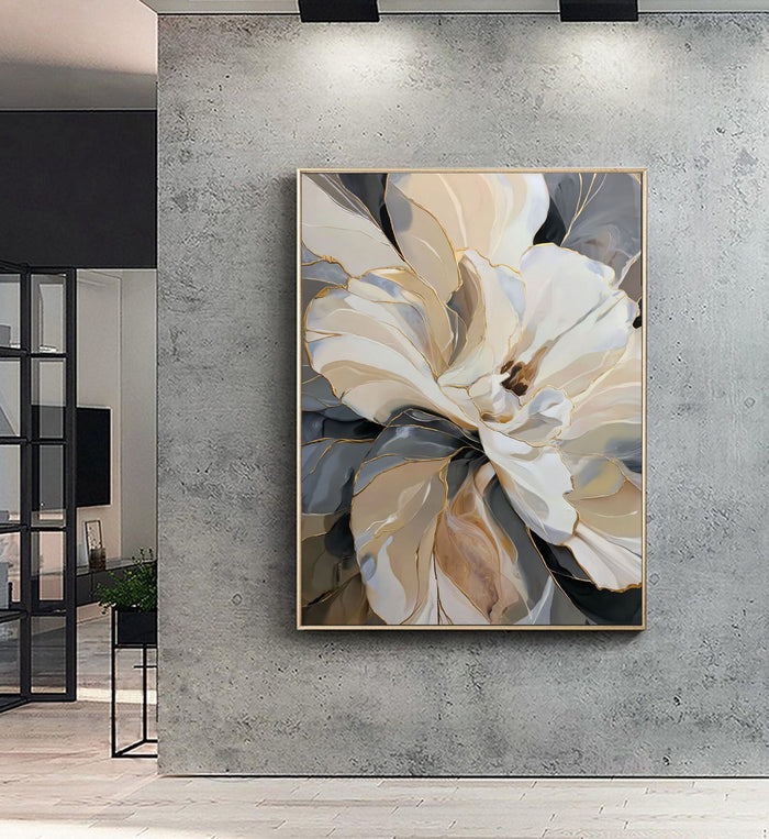 Textured Floral Luxury | Gold Accent