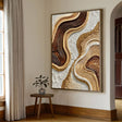 Textured Wave Opulence | Gilded Swirl