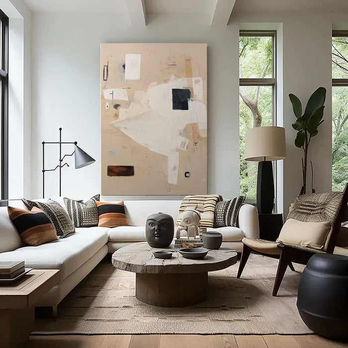 Abstract Geometric Balance | Soft Tones
