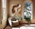Textured Wave Opulence | Gilded Swirl