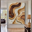 Textured Wave Opulence | Gilded Swirl