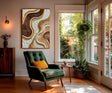 Textured Wave Opulence | Gilded Swirl