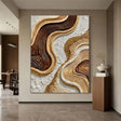 Textured Wave Opulence | Gilded Swirl