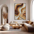 Textured Wave Opulence | Gilded Swirl