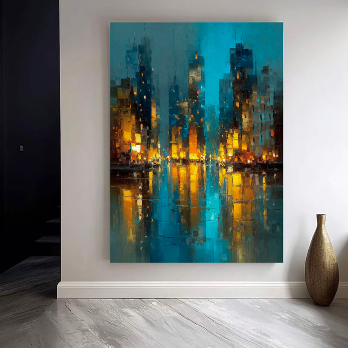 Textured Urban Opulence | Night Reflection
