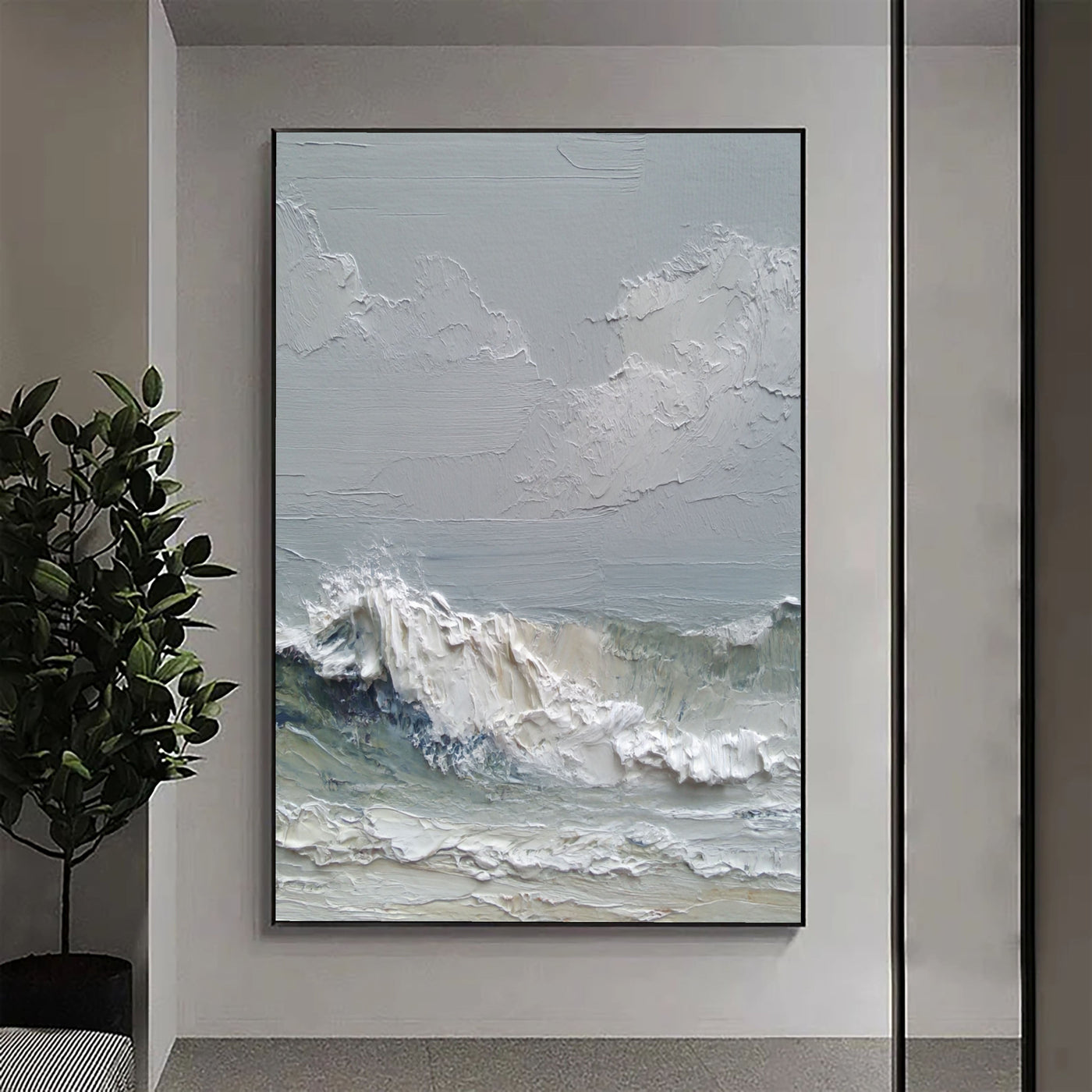 Textured Coastal Dynamism | Blue Wave