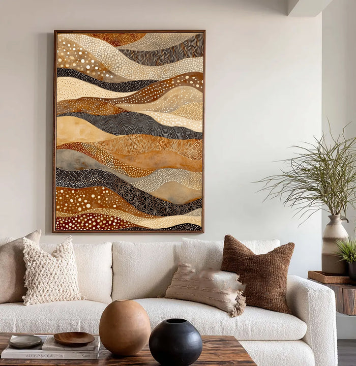 Textured Wave Layers | Terracotta Ivory