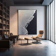 Textured Coastal Contrast | Silver Wave