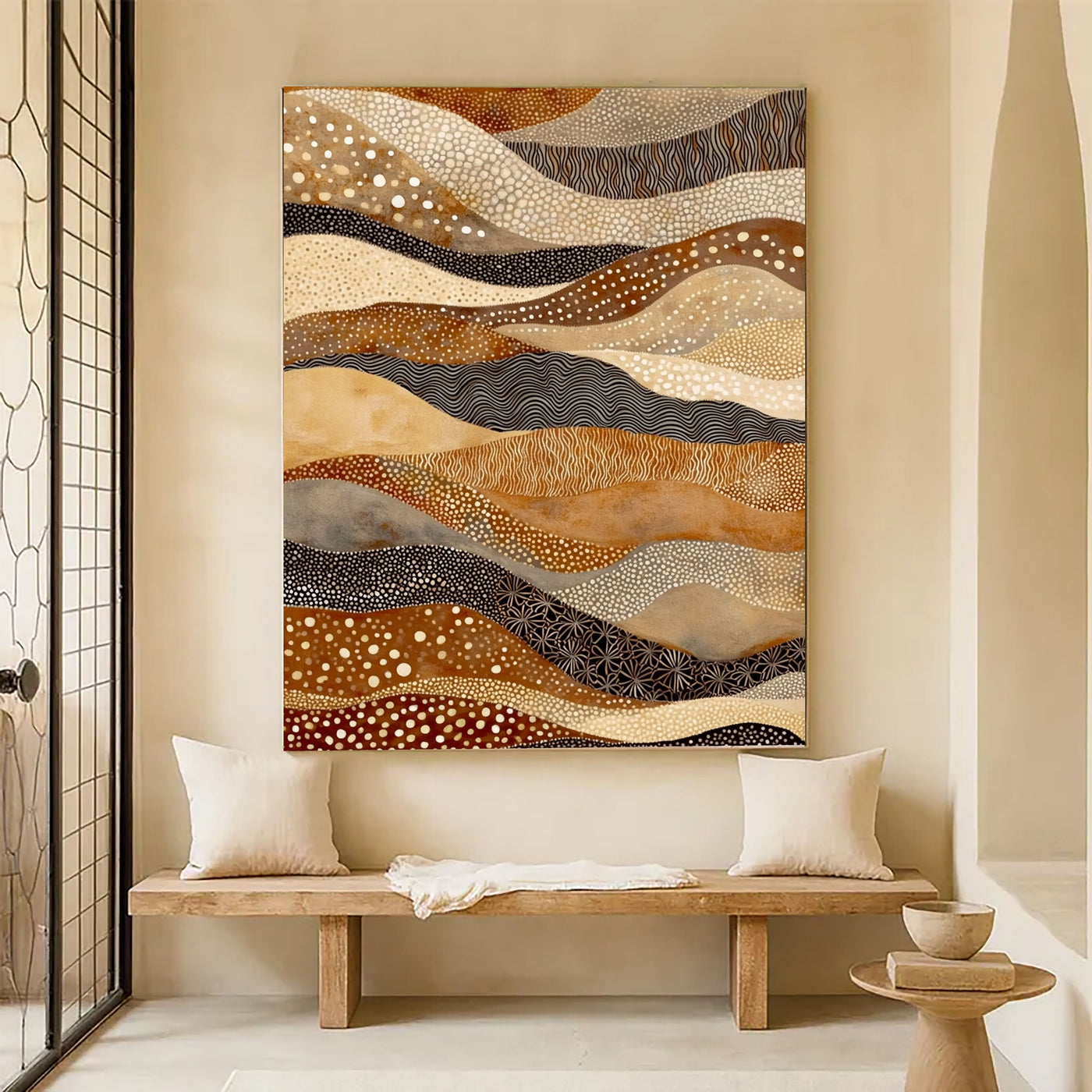 Textured Wave Layers | Terracotta Ivory