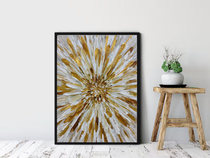 Textured Petal Opulence | Gilded Bloom