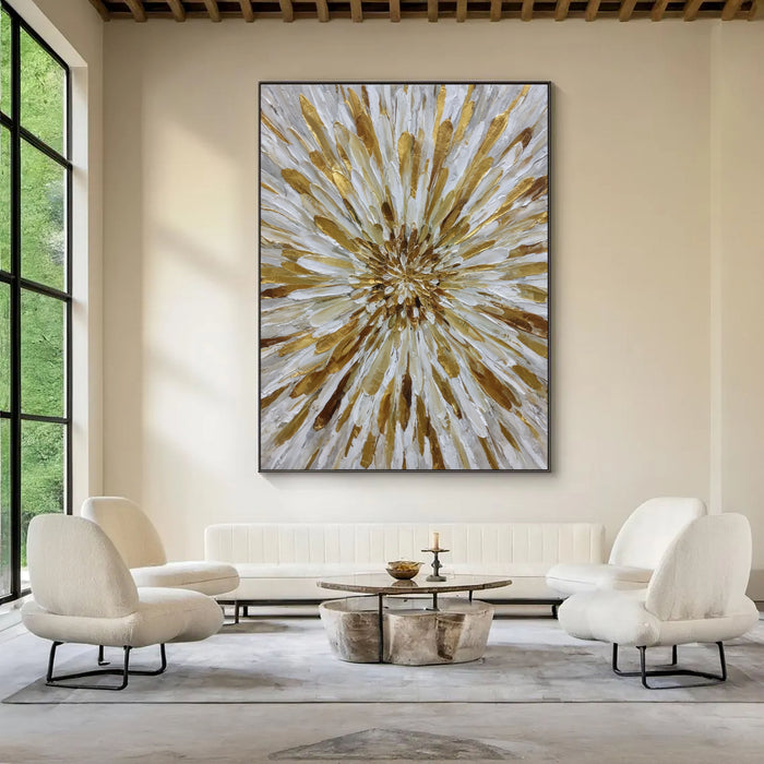 Textured Petal Opulence | Gilded Bloom