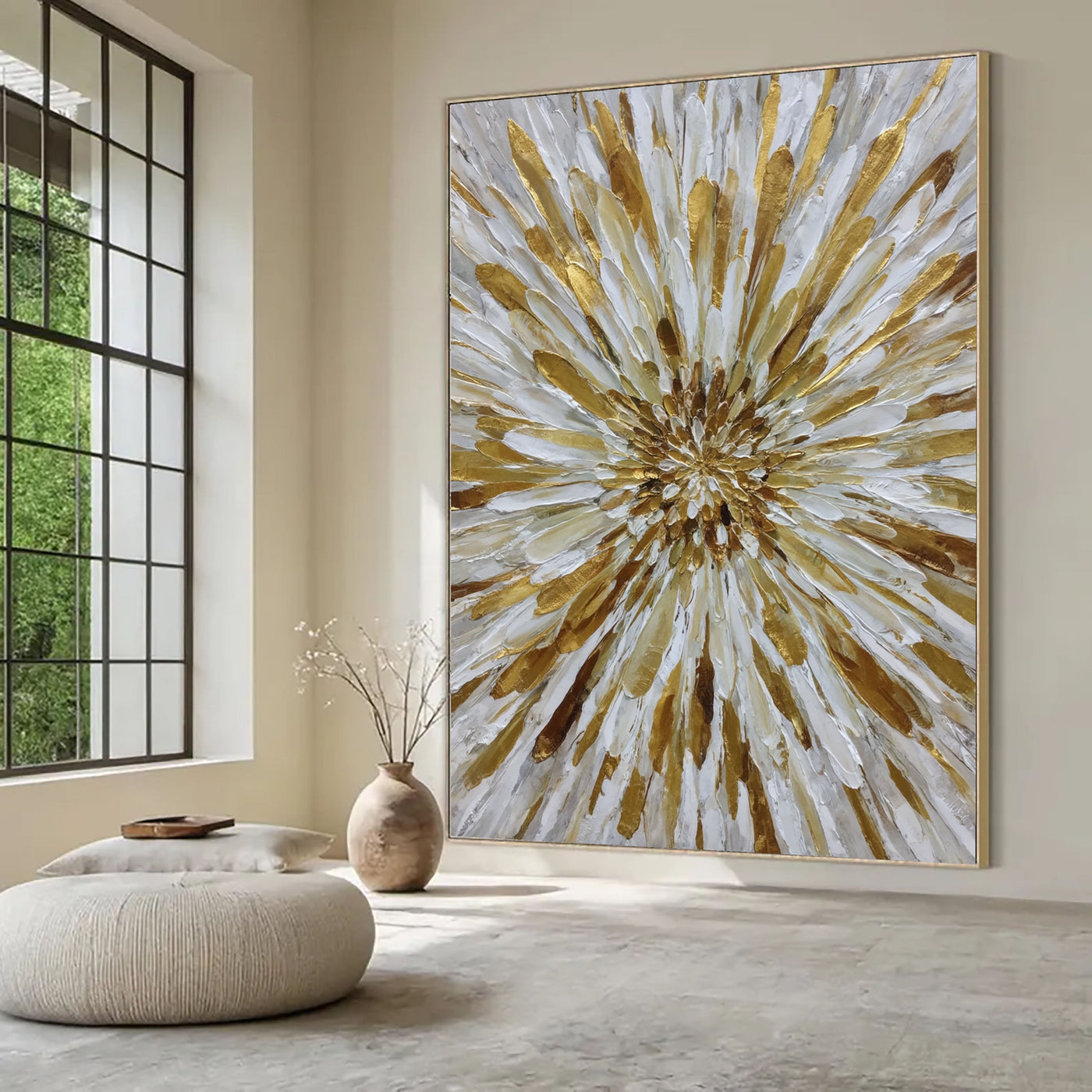 Textured Petal Opulence | Gilded Bloom
