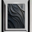 Monochrome Textured Waves | Dark Grey