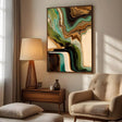 Textured Agate Strata | Teal Brown