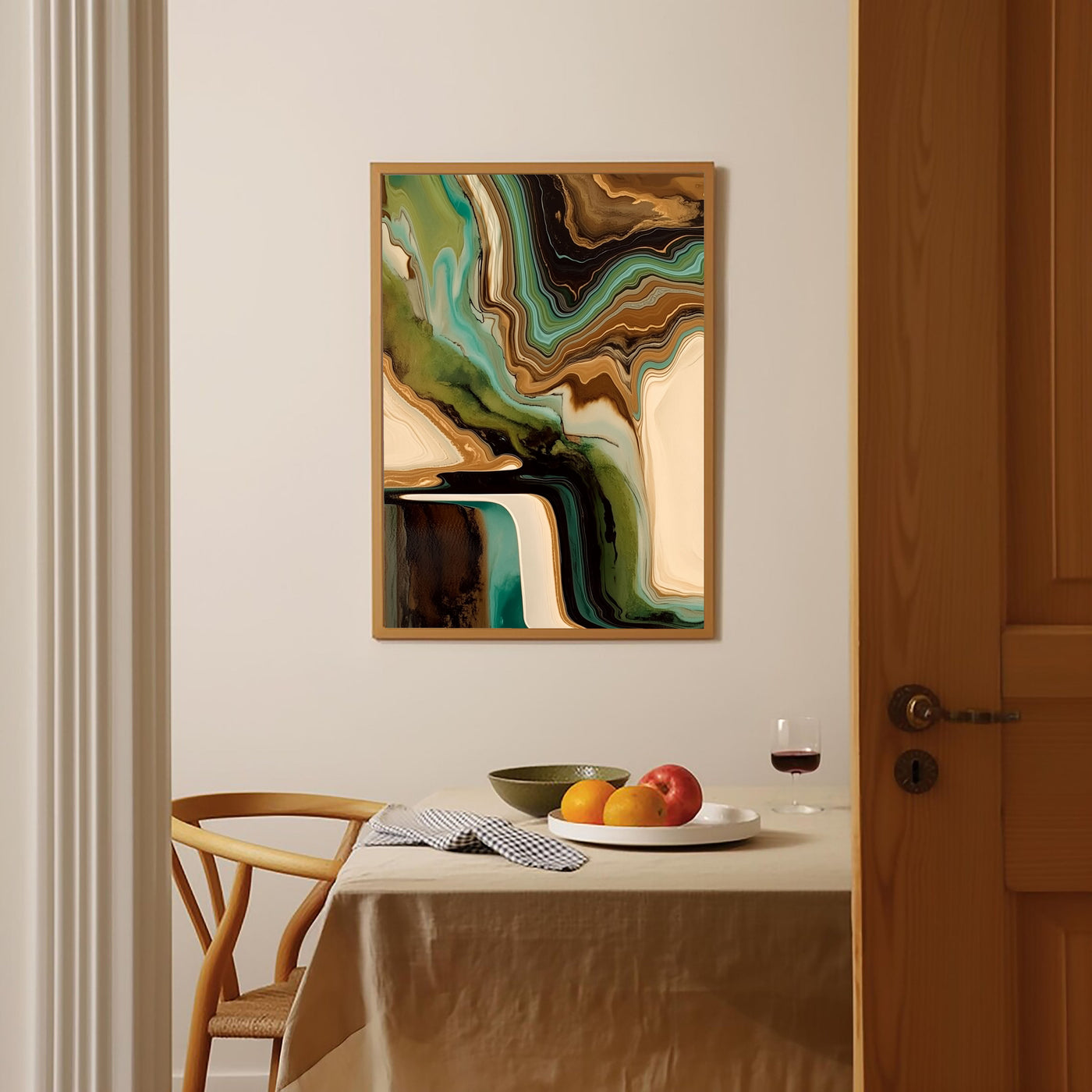 Textured Agate Strata | Teal Brown