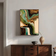 Textured Agate Strata | Teal Brown