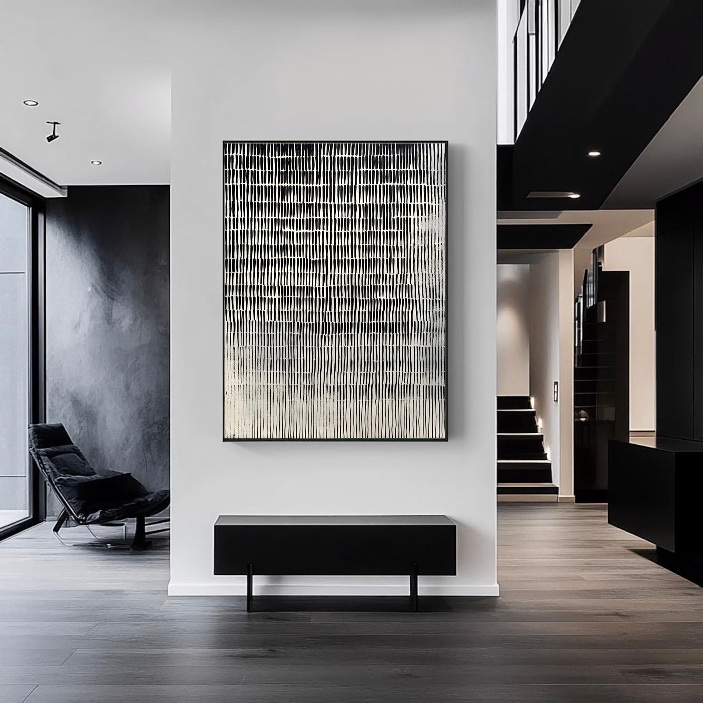 Strukturierte Farbverlaufslinien | Noir Ivory