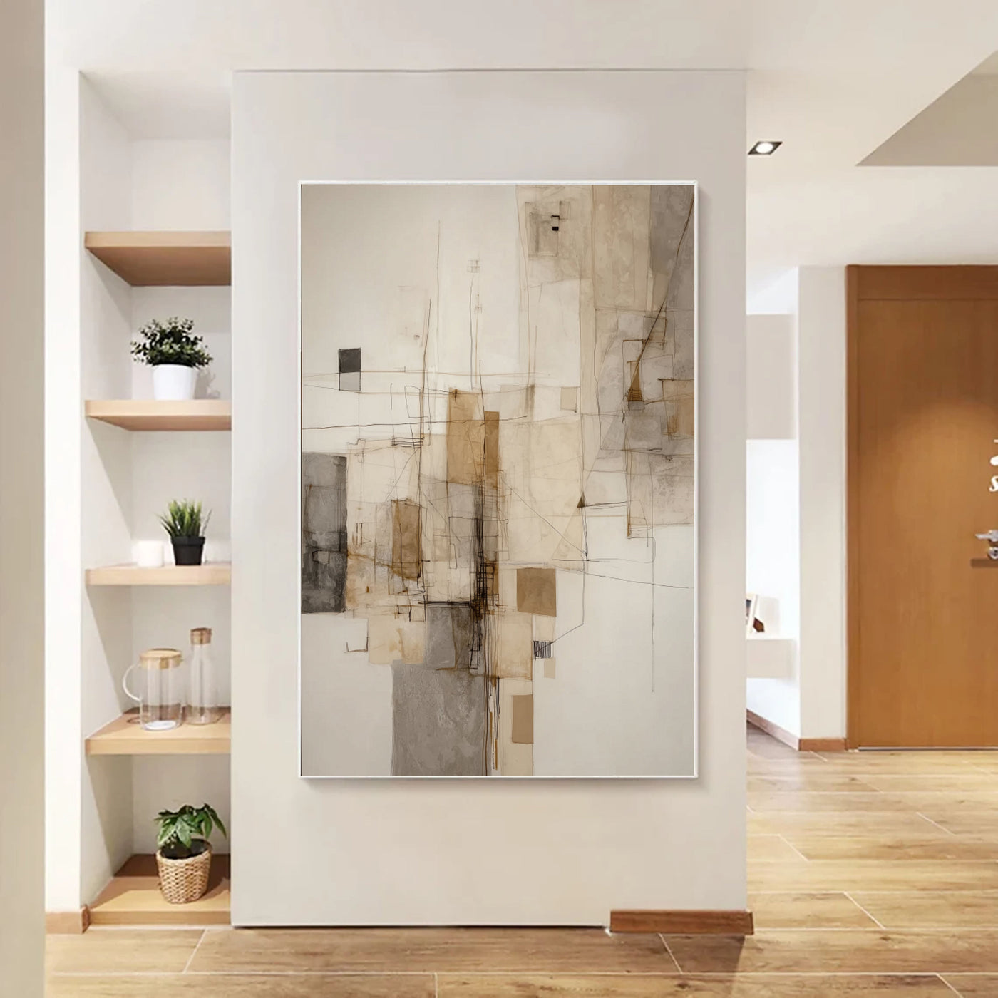 Minimalist Geometric Lines | Beige Tones