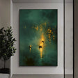 Textured Night Lanterns | Teal Gold
