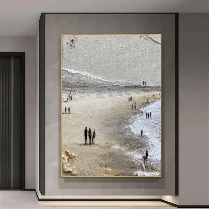 Textured Coastal Harmony | Beige Shore