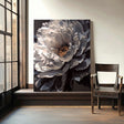 Textured Monochrome Peony | Silver Gold