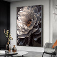 Textured Monochrome Peony | Silver Gold