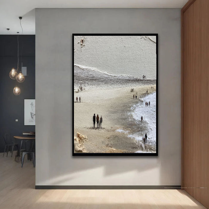 Textured Coastal Harmony | Beige Shore